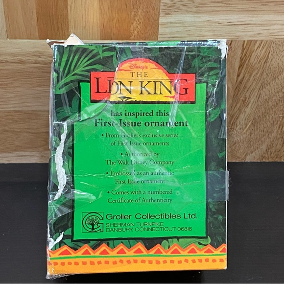 Vintage Disney SIMBA Lion King Grolier First Issue Christmas Ornament - Picture 2 of 15